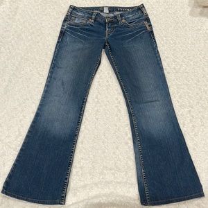 Silver Pioneer Stretch Jean flip back embroidered pocket size 28.